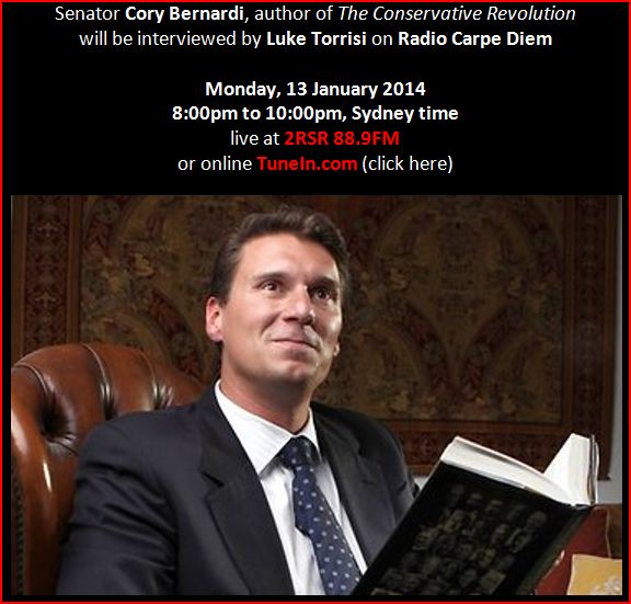 cory bernardi interview banner advert