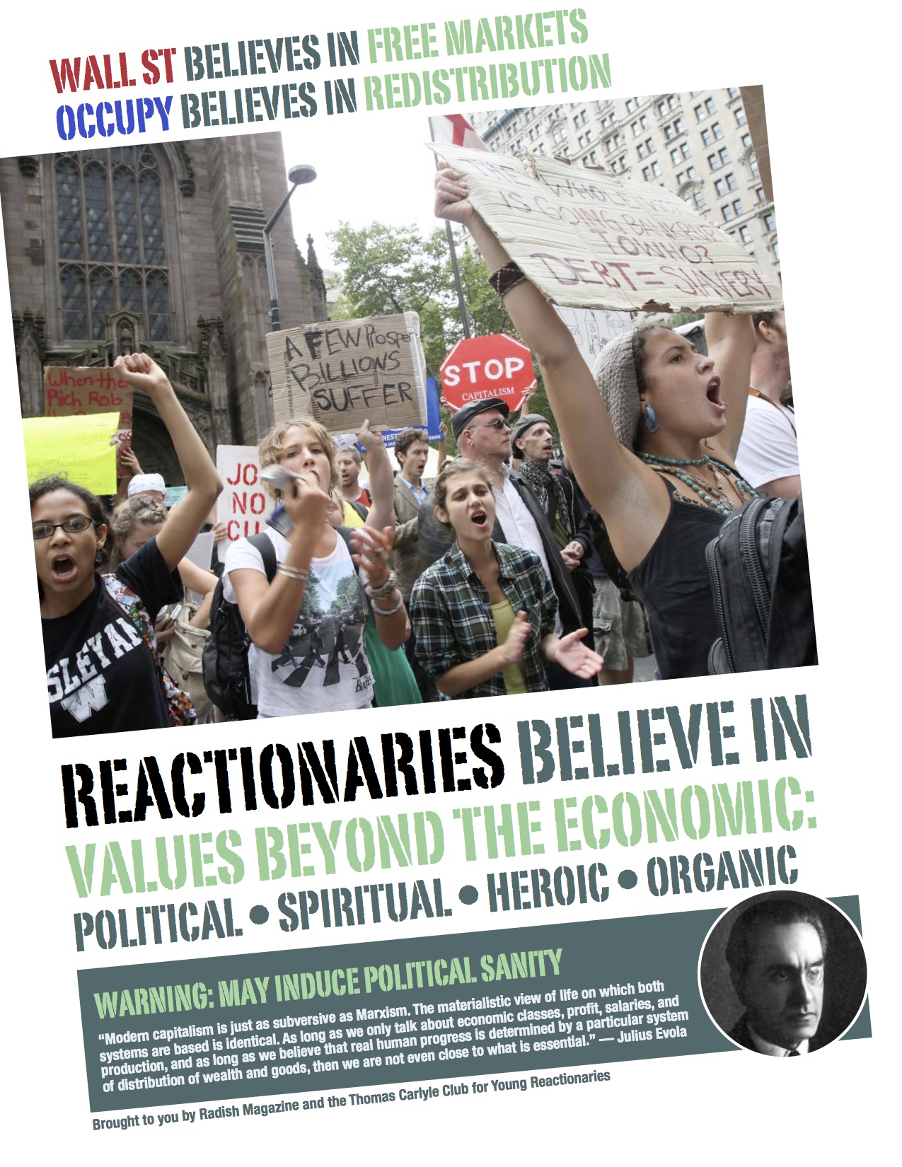 reactionary poster - reactionary values beyond economic