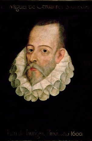 IND119216 Portrait of Miguel de Cervantes y Saavedra (1547-1615) 1600 (oil on panel) by Jauregui y Aguilar, Juan de (c.1566-1641); Real Academia de la Historia, Madrid, Spain; Index; Spanish, out of copyright